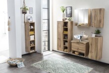 Waschtisch-Set >Kaprun< (B/H/T: 61x55x47 cm) in wotaneiche - 61x55x47 (BxHxT)