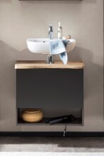 Waschtisch-Set >Kaprun< (B/H/T: 61x55x47 cm) in graphit - 61x55x47 (BxHxT)
