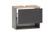 Waschtisch-Set >Kaprun< (B/H/T: 61x55x47 cm) in graphit - 61x55x47 (BxHxT)