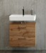 Waschbeckenunterschrank >Manchester< (B/H/T: 60x55x35 cm) in wotaneiche aus MDF