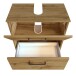 Waschbeckenunterschrank >Manchester< (B/H/T: 60x55x35 cm) in wotaneiche aus MDF