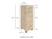 Waschbeckenunterschrank >Manchester< (B/H/T: 30x79x35 cm) in wotaneiche aus MDF