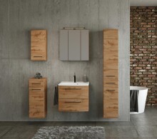 Seitenschrank >Manchester< (B/H/T: 30x180x35 cm) in wotaneiche aus MDF