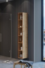 Seitenschrank >Manchester< (B/H/T: 25x180x33 cm) in wotaneiche aus MDF