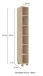 Seitenschrank >Manchester< (B/H/T: 25x180x33 cm) in wotaneiche aus MDF