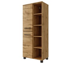 Midischrank >Manchester< (B/H/T: 55x130x33 cm) in wotaneiche - 55x130x33 (BxHxT)