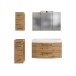 Waschtisch-Set >Manchester< (B/H/T: 130x200x50 cm) in wotaneiche aus MDF