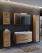 Waschtisch-Set >Manchester< (B/H/T: 160x200x50 cm) in wotaneiche aus MDF