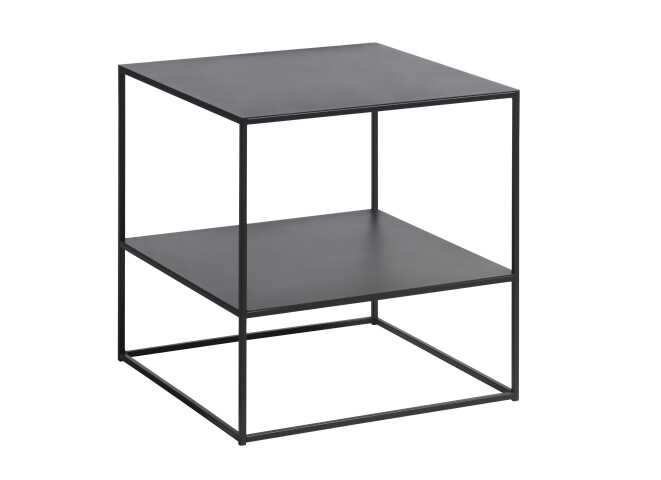 Beistelltisch >PEBBLE< (B/H/T: 50x50x50 cm) in schwarz - 50x50x50 (BxHxT)