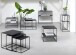 Beistelltisch >PEBBLE< (B/H/T: 65x50x65 cm) in schwarz - 65x50x65 (BxHxT)