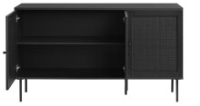 Sideboard >PENSACOLA< (B/H/T: 140x80x40 cm) in schwarz - 140x80x40 (BxHxT)
