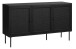 Sideboard >PENSACOLA< (B/H/T: 140x80x40 cm) in schwarz - 140x80x40 (BxHxT)