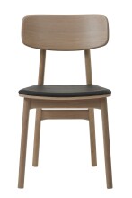 Stuhl >LIVO< (2er Set) (B/H/T: 46x82x54 cm) in natur aus Eiche - 46x82x54cm (BxHxT)