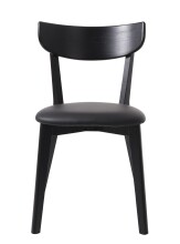 Stuhl >PERO< (2er Set) in schwarz aus Eiche -...