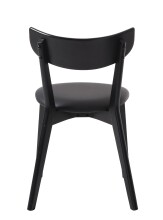 Stuhl >PERO< (2er Set) in schwarz aus Eiche - 48x81x50cm (BxHxT)