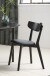 Stuhl >PERO< (2er Set) in schwarz aus Eiche - 48x81x50cm (BxHxT)