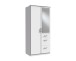 Kleiderschrank >Click< (B/H/T: 90x198x58 cm) in Weiß - 90x198x58cm (BxHxT)