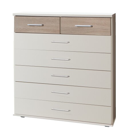 Kommode >Click< (B/H/T: 90x106x40 cm) in Weiß - 90x106x40cm (BxHxT)