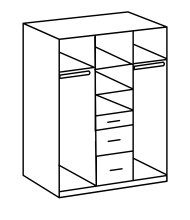 Kleiderschrank >Click< (B/H/T: 135x198x58 cm) in...