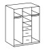 Kleiderschrank >Click< (B/H/T: 135x198x58 cm) in Plankeneiche-Nachbildung