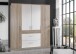 Kleiderschrank >Click< (B/H/T: 180x198x58 cm) in Eiche-Sägerau-Nachbildung