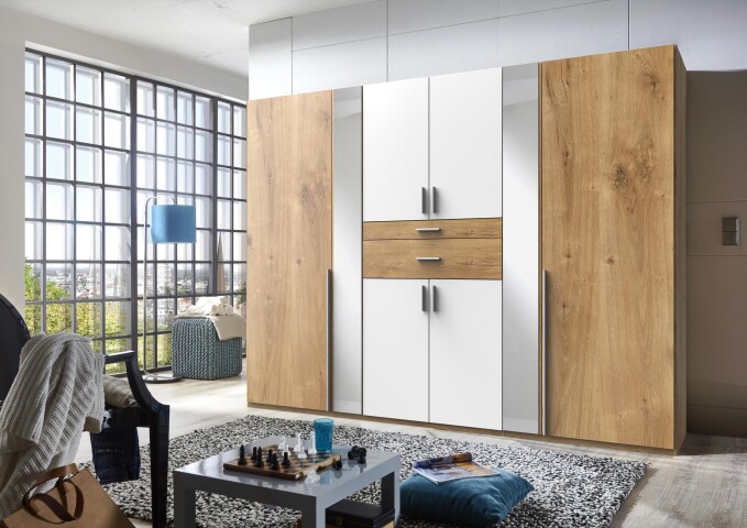 Kleiderschrank >Odessa< (B/H/T: 270x208x58 cm) in Plankeneiche-Nachbildung