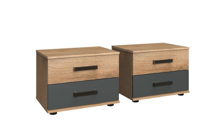 Nachtkommode >Malmö< (B/H/T: 104x40x38 cm) in Plankeneiche-Nachbildung
