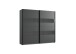 Kleiderschrank >Altona2< (B/H/T: 225x210x65 cm) in Graphit - 225x210x65 (BxHxT)