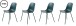 Stuhl >WHITBY< (4er Set) (B/H/T: 48x84x50 cm) in Petrol aus Petrol - 48x84x50cm (BxHxT)