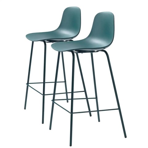 Barhocker >WHITBY< (2er Set) (B/H/T: 47x93x48 cm) in Petrol aus Petrol - 47x93x48 (BxHxT)