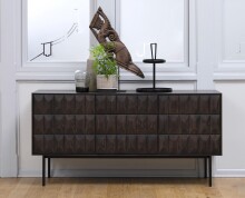 Sideboard >LATINA< (B/H/T: 160x79x45 cm) in dunkelbraun - 160x79x45 (BxHxT)
