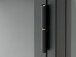Vitrine >CARMEL< (B/H/T: 45x85x40 cm) in Metall Schwarz Lackiert