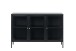 Vitrine >CARMEL< (B/H/T: 132x85x40 cm) in Metall Schwarz Lackiert