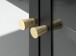 Vitrine >CARMEL< (B/H/T: 132x85x40 cm) in Metall Schwarz Lackiert