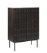 Highboard >LATINA< (B/H/T: 90x129x45 cm) in dunkelbraun - 90x129x45 (BxHxT)