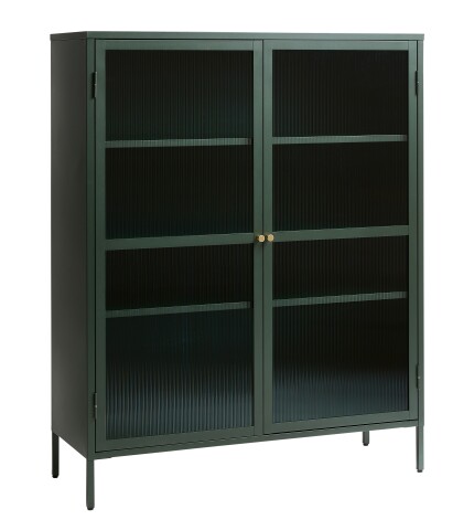 Highboard >BRONCO< (B/H/T: 110x140x40 cm) in grün - 110x140x40 (BxHxT)