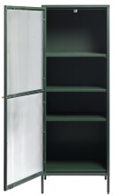 Vitrine >BRONCO< (B/H/T: 58x160x40 cm) in grün aus Metall - 58x160x40cm (BxHxT)