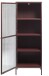 Vitrine >BRONCO< (B/H/T: 58x160x40 cm) in rot aus Metall - 58x160x40cm (BxHxT)