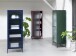 Vitrine >BRONCO< (B/H/T: 58x160x40 cm) in rot aus Metall - 58x160x40cm (BxHxT)