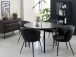 Vitrine >CARMEL< (B/H/T: 57x160x40 cm) in schwarz aus Metall - 57x160x40 (BxHxT)