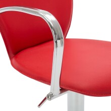 Barhocker >Jetzendorf-I< (B/H/T: 49x108x53 cm) in Rot - 49x108x53cm (BxHxT)