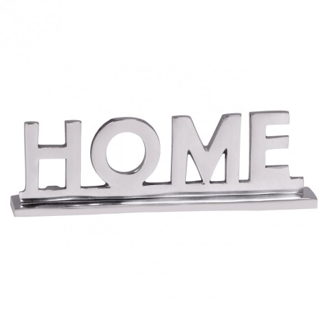 Dekofigur >Home I< (L/B/H: 22x7x4 cm) in Silbern aus Aluminium - 22x7x4 (LxBxH)