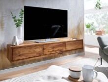 Lowboard >Naihati< (B/H/T: 160x25x35 cm) in Braun - 160x25x35 (BxHxT)