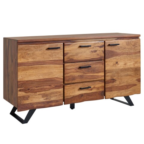 Sideboard >Nagercoil< (B/H/T: 145x82x45 cm) in Sheesham - 145x82x45 (BxHxT)