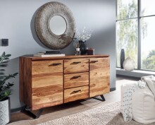 Sideboard >Nagercoil< (B/H/T: 145x82x45 cm) in Sheesham - 145x82x45 (BxHxT)