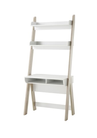 Schreibtisch >VITERBO< (BxHxT: 85x182x48 cm) in holzfarben,weiß