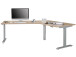 Schreibtisch >EDJUST< (BxHxT: 248x120x158 cm) Metall platingrau - Sonoma-Eiche