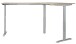 Schreibtisch >EDJUST< (BxHxT: 248x120x158 cm) Metall platingrau - Sonoma-Eiche