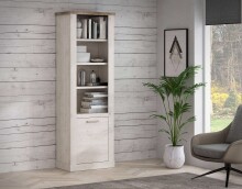 Regal >Duro< (BxHxT: 71,2x212x41,3 cm) Pinia Weiss kombiniert mit Eiche Antik