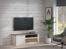 TV-Board >Duro< (BxHxT: 139,6x52x52 cm) Korpus Pinia Weiss mit Eiche Antik